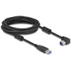Kabel USB 5Gbps typ A - typ B męsko-męski 90° wygięty pod kątem do dołu 5m Delock 81115