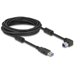 Kabel USB 5Gbps typ A - typ B męsko-męski 90° wygięty pod kątem do dołu 5m Delock 81115 Kabel USB 5Gbps typ A - typ B męsko-męski 90° wygięty pod kątem do dołu 5m Delock 81115