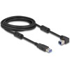 Kabel USB 5Gbps typ A - typ B męsko-męski 90° wygięty pod kątem do góry 3m Delock 81106