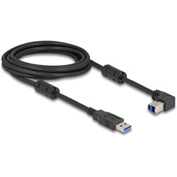Kabel USB 5Gbps typ A - typ B męsko-męski 90° wygięty pod kątem do góry 3m Delock 81106 Kabel USB 5Gbps typ A - typ B męsko-męski 90° wygięty pod kątem do góry 3m Delock 81106