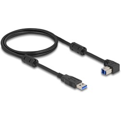 Kabel USB 5Gbps typ A - typ B męsko-męski 90° wygięty pod kątem do dołu 1m Delock 81112 Kabel USB 5Gbps typ A - typ B męsko-męski 90° wygięty pod kątem do dołu 1m Delock 81112