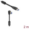 Kabel USB 5Gbps typ A - typ B męsko-męski 90° wygięty pod kątem do dołu 2m Delock 81113