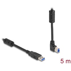 Kabel USB 5Gbps typ A - typ B męsko-męski 90° wygięty pod kątem do góry 5m Delock 81107