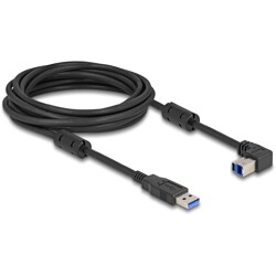 Kabel USB 5Gbps typ A - typ B męsko-męski 90° wygięty pod kątem do góry 5m Delock 81107 Kabel USB 5Gbps typ A - typ B męsko-męski 90° wygięty pod kątem do góry 5m Delock 81107