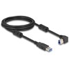 Kabel USB 5Gbps typ A - typ B męsko-męski 90° zagięty w prawo 2m Delock 81109