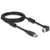 Kabel USB 5Gbps typ A - typ B męsko-męski 90° zagięty w prawo 2m Delock 81109