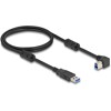 Kabel USB 5Gbps typ A - typ B męsko-męski 90° zagięty w prawo 1m Delock 81108