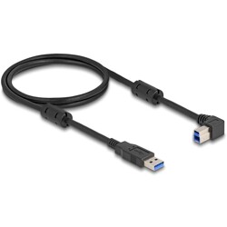 Kabel USB 5Gbps typ A - typ B męsko-męski 90° zagięty w prawo 1m Delock 81108 Kabel USB 5Gbps typ A - typ B męsko-męski 90° zagięty w prawo 1m Delock 81108