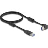 Kabel USB 5Gbps typ A - typ B męsko-męski 90° zagięty w prawo 1m Delock 81108