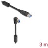 Kabel USB 5Gbps typ A - typ B męsko-męski 90° wygięty pod kątem do dołu 3m Delock 81114