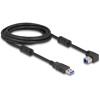 Kabel USB 5Gbps typ A - typ B męsko-męski 90° wygięty pod kątem do dołu 3m Delock 81114