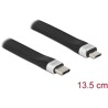 Płaski kabel wstążkowy USB 2.0 FPC z USB-C do USB typ micro-B 13,5cm PD 3A Delock 86793