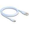 Kabel USB 2.0 USB typ A - USB-C męsko-męski 1m niebieski silikon Delock 81222