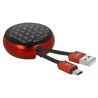 Kabel na szpuli USB typ A USB-C czarny/czerwony Delock 85819