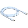 Kabel USB 2.0 USB-C męsko-męski PD 3.0 60W 2,5m niebieski silikon Delock 81235