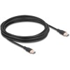 Kabel USB 2.0 USB-C męsko-męski PD 3.0 60W 4m czarny silikon Delock 81240