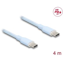 Kabel USB 2.0 USB-C męsko-męski PD 3.0 60W 4m niebieski silikon Delock 81236