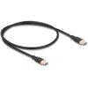 Kabel USB 2.0 USB-C męsko-męski PD 3.0 60W 50cm czarny silikon Delock 81237