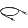 Kabel USB 2.0 USB-C męsko-męski PD 3.0 60W 50cm czarny silikon Delock 81237