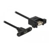 Kabel USB 2.0 micro B gniazdo do montażu - USB 2.0 A gniazdo do montażu 0,25m Delock 85109