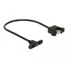 Kabel USB 2.0 micro B gniazdo do montażu - USB 2.0 A gniazdo do montażu 0,25m Delock 85109