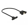 Kabel USB 2.0 micro B gniazdo do montażu - USB 2.0 A gniazdo do montażu 0,25m Delock 85109