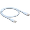 Kabel USB 2.0 USB-C męsko-męski PD 3.0 60W 50cm niebieski silikon Delock 81233