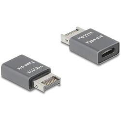 Adapter USB 10Gbps typ-E klucz A męski na USB-C żeński metalowy Delock 67234