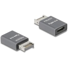 Adapter USB 10Gbps typ-E klucz A męski na USB-C żeński metalowy Delock 67234