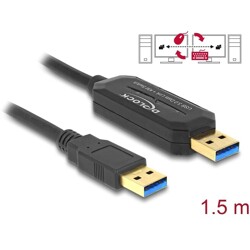 Kabel USB 5Gbps Data Link + KM Switch typ A 1,5m Delock 83647