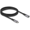 Przedłużacz USB 40Gbps USB-C męsko-żeński PD 3.1 240W 2m szary metalowy Delock 81202