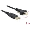 Przewód USB 2.0 typ A męski - typ B męski ze śrubkami 2m Delock 83595