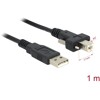 Przewód USB 2.0 typ A męski - typ B męski ze śrubkami 1m Delock 83594