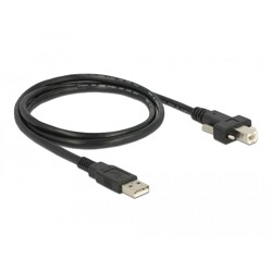 Przewód USB 2.0 typ A męski - typ B męski ze śrubkami 1m Delock 83594