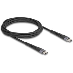 Kabel USB 2.0 USB-C męsko-męski z ochroną przed zginaniem 60W 2m Delock 81125