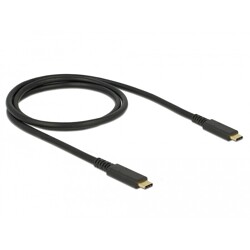 Kabel USB 10Gbps USB-C męsko-męski PD 3.0 60W 1m koncentryczny Delock 85207 Kabel USB 10Gbps USB-C męsko-męski PD 3.0 60W 1m koncentryczny Delock 85207