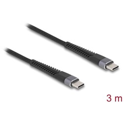 Kabel USB 2.0 USB-C męsko-męski z ochroną przed zginaniem 60W 3m Delock 81126