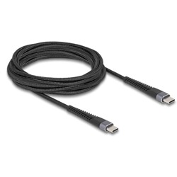 Kabel USB 2.0 USB-C męsko-męski z ochroną przed zginaniem 60W 3m Delock 81126 Kabel USB 2.0 USB-C męsko-męski z ochroną przed zginaniem 60W 3m Delock 81126