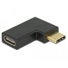 Adapter SuperSpeed USB 10Gbps USB-C port saver męski - żeński kątowy w lewo / w prawo Delock 65915