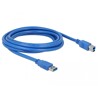Kabel USB 5Gbps typ A - typ B męsko-męski 3m niebieski Delock 82581