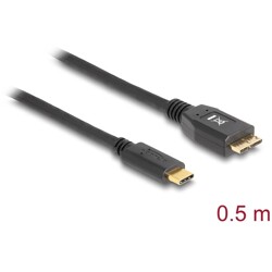 Kabel USB 10Gbps USB-C męski na USB typ micro-B męski 50cm Delock 83676