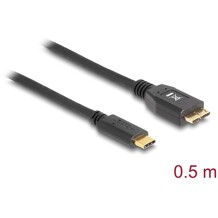 Kabel USB 10Gbps USB-C męski na USB typ micro-B męski 50cm Delock 83676