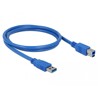 Kabel USB 5Gbps typ A - typ B męsko-męski 1m niebieski Delock 82580