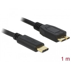Kabel USB 10Gbps USB-C męski na USB typ micro-B męski 1m Delock 83677