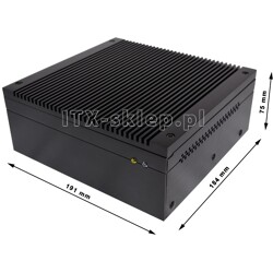 Komputer przemysłowy Atom D525 heat-pipes 4GB 2xRS-232 SSD 32GB H01-D525-SD32-P
