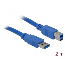 Kabel USB 5Gbps typ A - typ B męsko-męski 2m niebieski Delock 82434