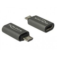 Adapter USB 2.0 micro-B męski do USB-C 2.0 żeński - czarny Delock 65927