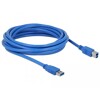 Kabel USB 5Gbps typ A - typ B męsko-męski 5m niebieski Delock 82582