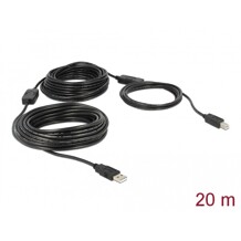 Przewód z wtykiem męskim USB 2.0 typ A - wtyk męski USB 2.0 typ B 20m Delock 83557
