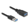 Kabel spiralny USB 5Gbps męsko-żeński 0,4 do 0,6 m czarny Delock 90367